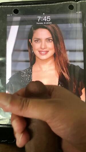 Priyanka Chopra gets some hot cum on that brown skin!