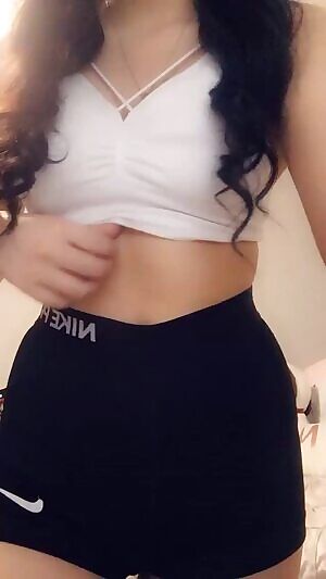 18 year old titties after my workout .