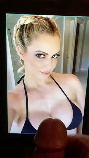 I shot thick ropes all over Maryse Mizanin’s gorgeous face and gigantic MILF tits