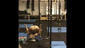 Personal training session getting extra personal.