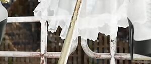 2B Tied-Up And Fucked By Dildo Machine