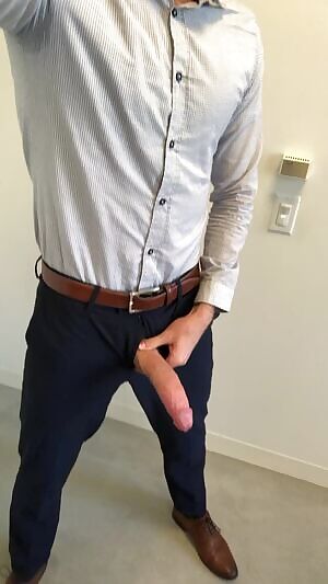 Leaking precum at work
