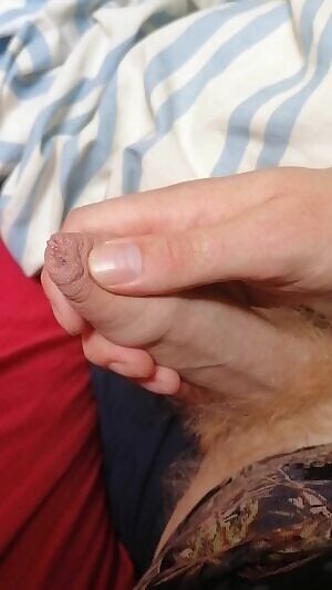 There really is no feeling like sliding your precum-soaked foreskin down your glossy glans