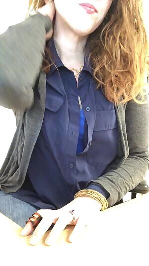 Joining the Friday Flashing Fun... Boobs at work!