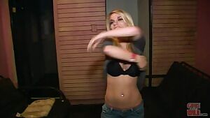 Embarrassed College Girl Goes Topless!