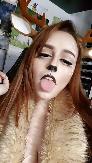 My Reindeer Ahegao gif<3