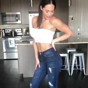 Hope Beel Trying on Jeans